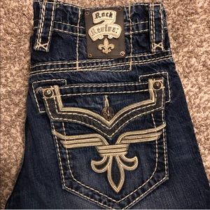 Men’s rock revival bootcut jeans size 32
